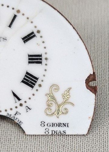 SWISS HEBDOMAS TYPE 8 DAY POCKET WATCH ENAMEL DIAL - Picture 4 of 5