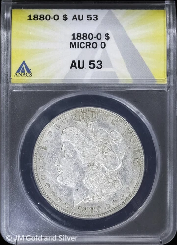 1880-O $1 Morgan Silver Dollar ANACS AU 53 | Micro O