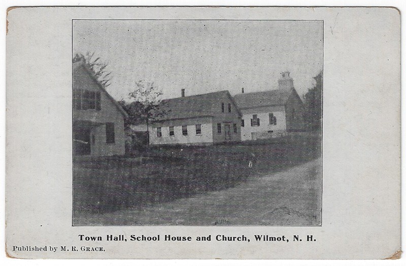 Wilmot, New Hampshire, Vintage Postcard View of Town Hall, School House & Church eBay