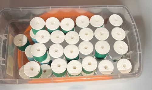 Lot Of 50 Spools of Polyester Sewing THREAD Green, Blue. - Picture 2 of 5