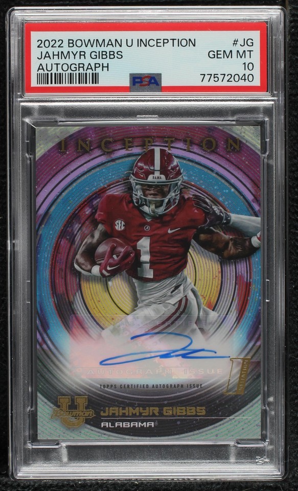 2022-23 Bowman Inception University Jahmyr Gibbs #BIA-JG - 1 of 4