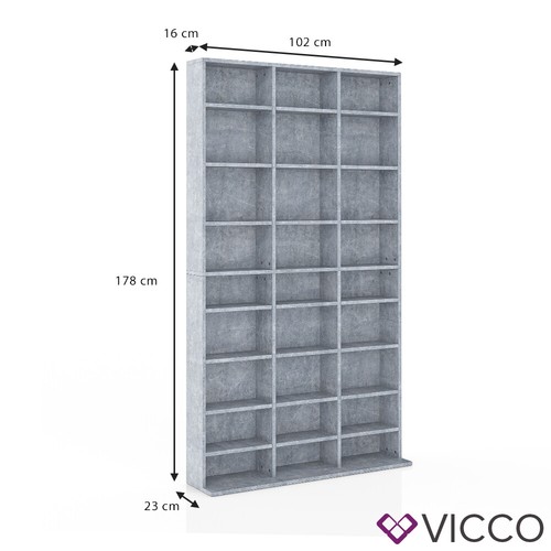 Vicco estantería de pared estantería de CD DVD estantería de pie estantería de - Imagen 3 de 7