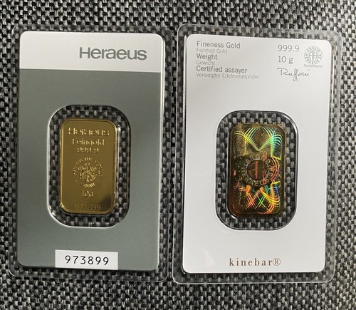 "VIDEO" 5g Goldbarren Heraeus „kinebar“ mit Hologramm im Blister + Zertifikat - Bild 5 von 5