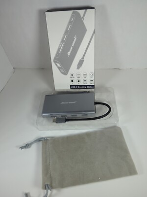 Hiercool USB C Hub, USB-C Laptop Docking Station, Compatible Dell Lenovo Windows