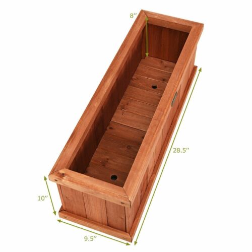 Wooden Planter Box Garden Yard Window Decorative Flower Bed Vegetable 2X4-Ft - Picture 11 of 12