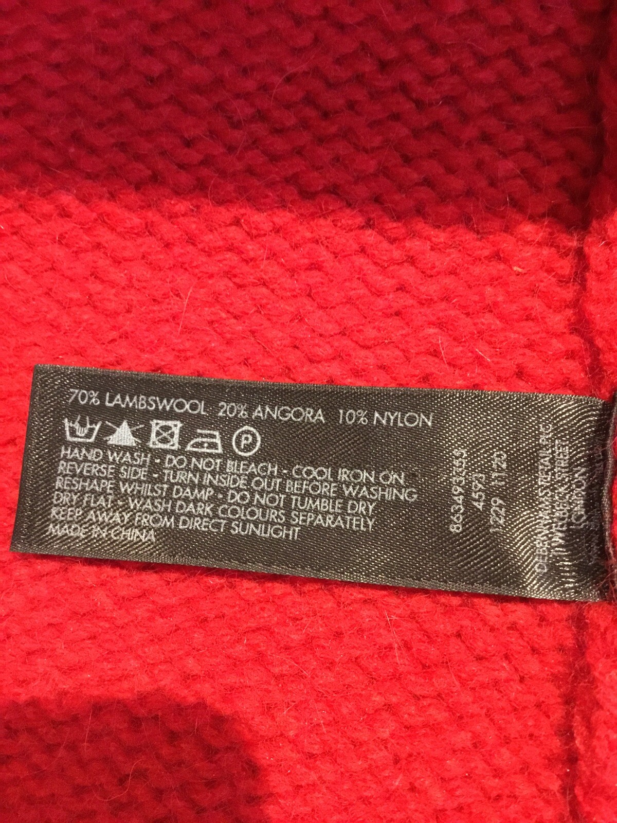 ROCHA JOHN ROCHA UK8 Red supersoft lambswool & angora blend coatigan | eBay