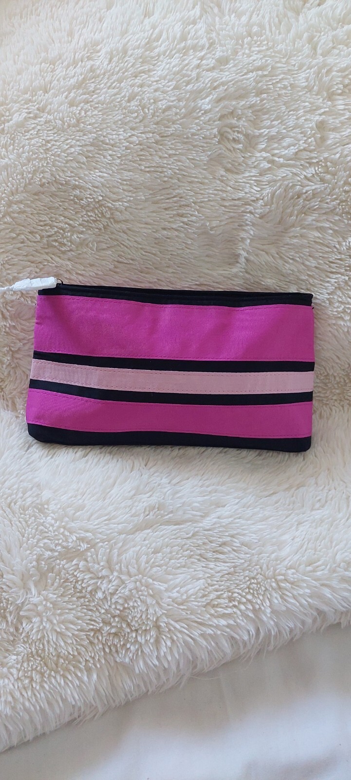 BORSA POCHETTE YSL SAINT LAURENT NERA VIOLA ROSA RIGHE SERA MATRIMONIO NUOVA