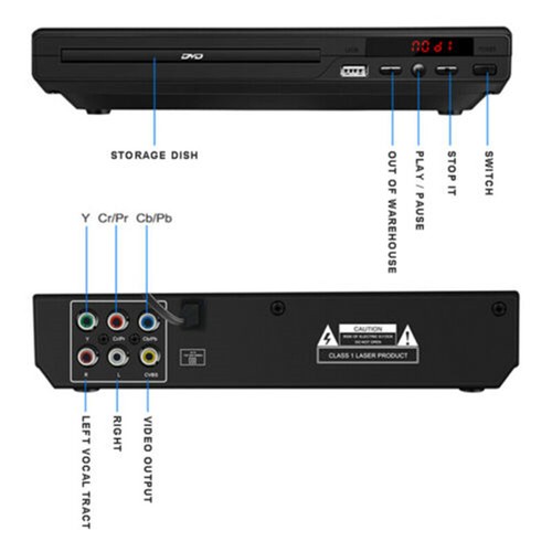 Multi Region DVD Player with Remote & USB Port & Easy set up - Black UK - Picture 7 of 13