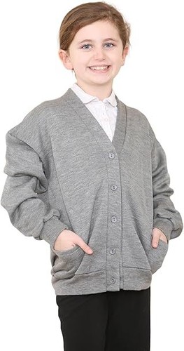 Girls School Uniform Cardigan Sweater Button Closure with Convenient Pockets - Picture 36 of 52