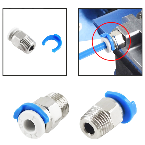 PC4-M10 Raccord Pneumatique Connecteur Adaptateur Bowden Extrudeur imprimante 3D - Photo 1/9