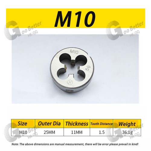 Bearing steel Circular Die M3/M4/M5/M6/M7/M8/M9/M10/M12/M14 to M30 - Top Quality - Picture 13 of 24