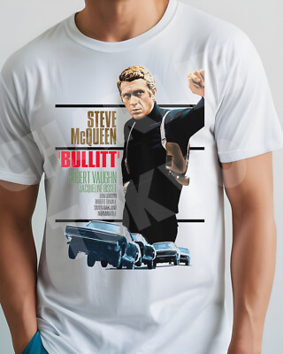 Bullitt T-Shirt Steve McQueen Classic Movie The Great Escape DTG D3 Retro 60er