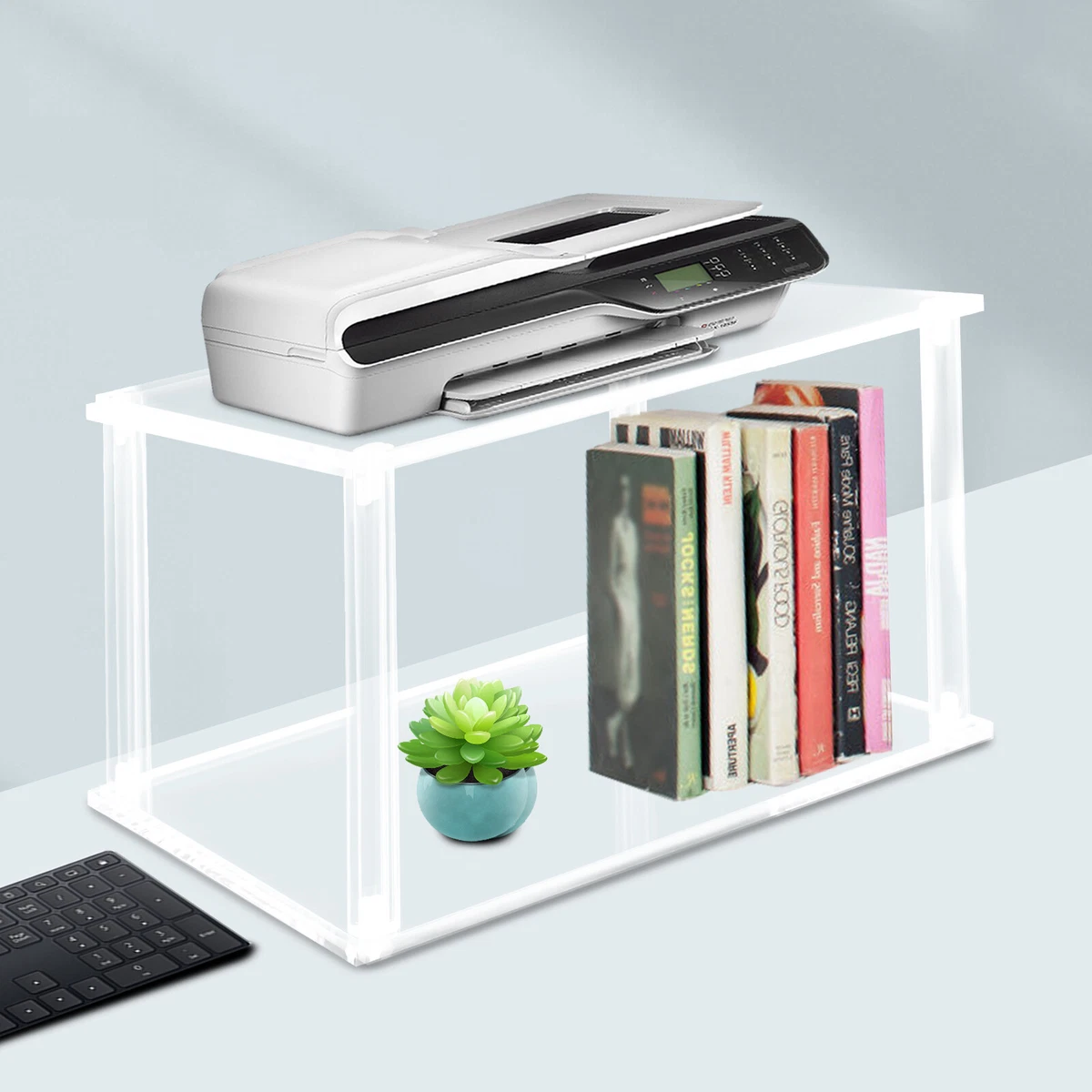 Glass top 2024 printer stand