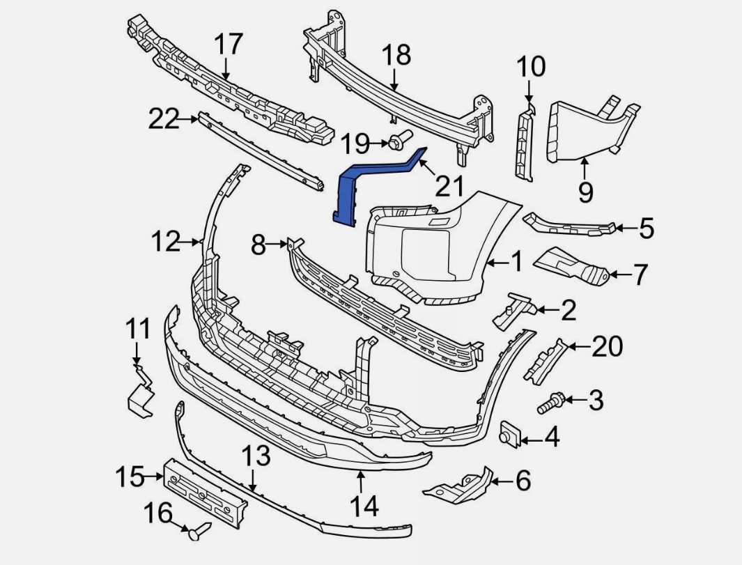 OEM Front Bumper Moulding LH 86595S8CB0TRC for Hyundai Palisade | eBay