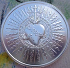 1 oz. SACRED HEART OF JESUS silver BU round .999 fine silver