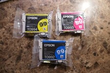 Genuine Epson 99 MAGENTA, YELLOW CYAN 3 Ink Cartridges