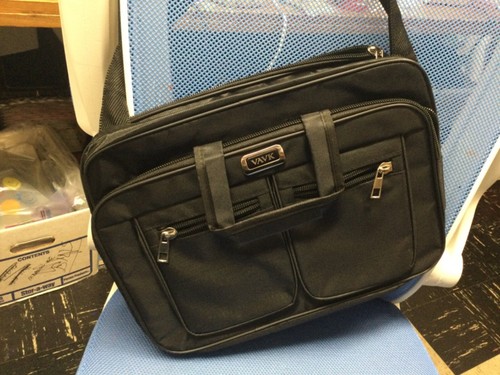 Laptop Brief Case Bag black VAVK crossbody, laptop carry