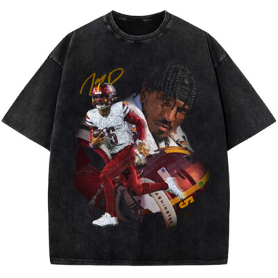 Jayden Daniels T-Shirt Washington Football Rookie Star Custom Graphic Tee