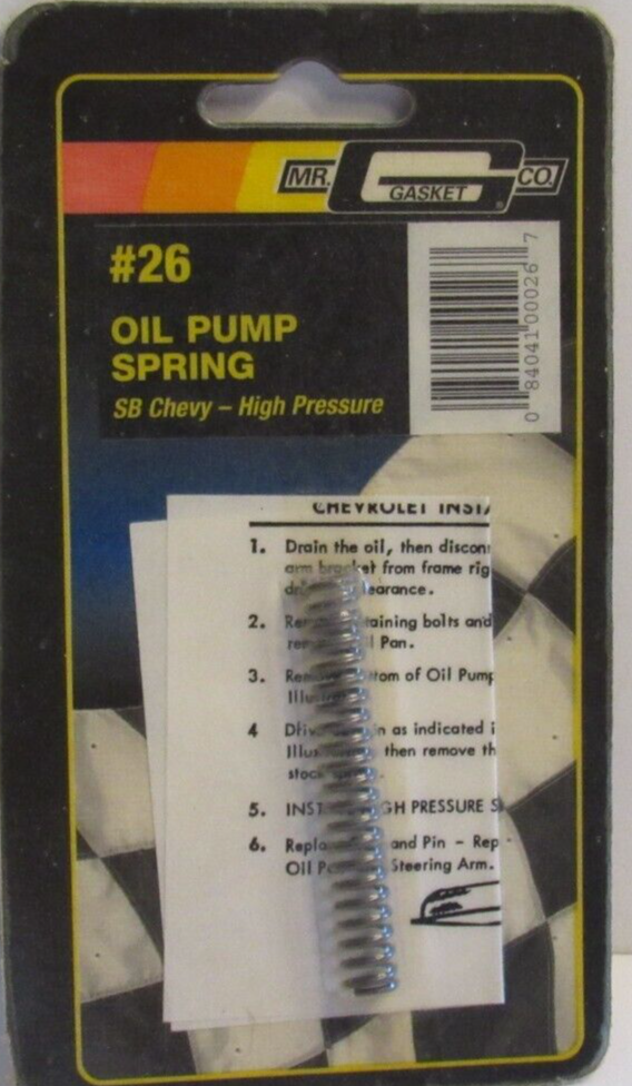 MR GASKET 26 HIGH PRESSURE OIL PUMP SPRING FOR SMALL BLOCK CHEVY eBay