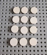 Lego Tile Tile Tile 2x2 Round White 12 Pieces 4150 14769 A204