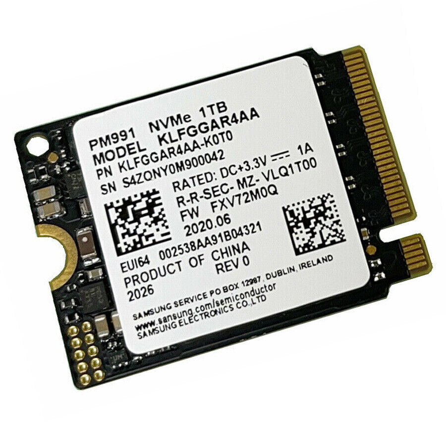 PM991 2230 SSD 1TB NVMe PCI-e Gen3 x4 Internal Solid State 