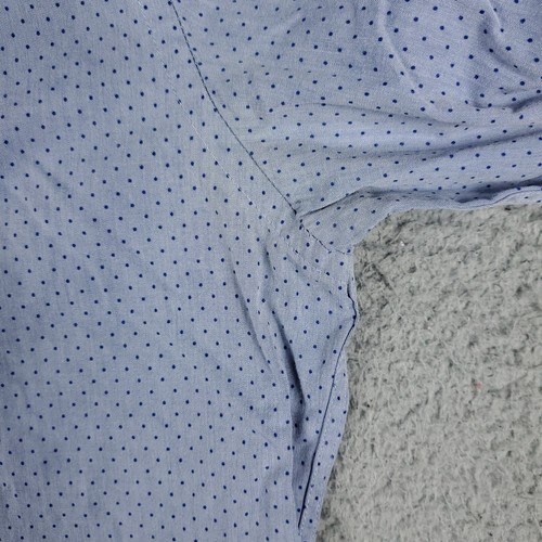 Tommy Hilfiger Shirt Mens 16.5 Blue Polka Dot Dress Button Up Long Sleeve ** - Picture 4 of 8