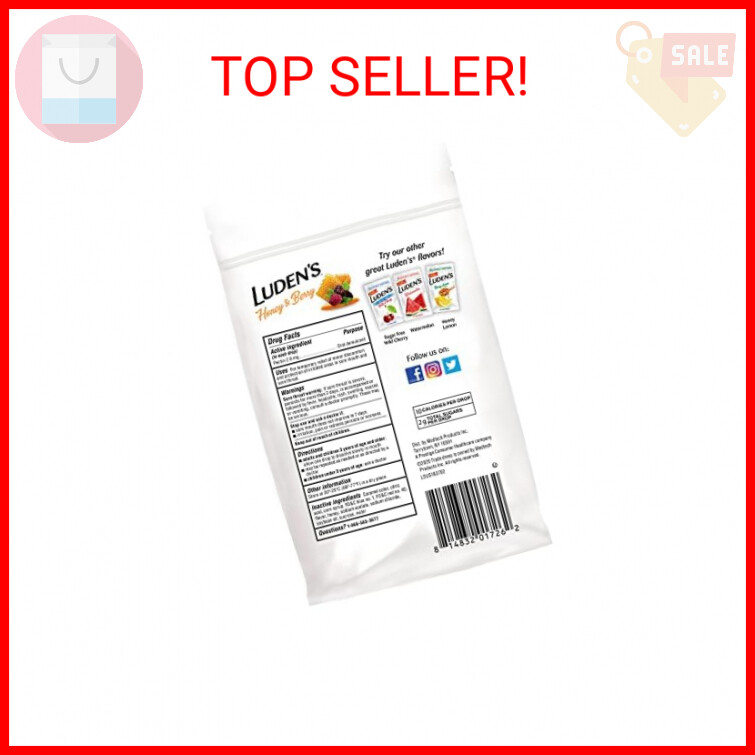 Luden's Soothing Throat Drops, Honey Berry, 25 ct (Pack of 1) eBay