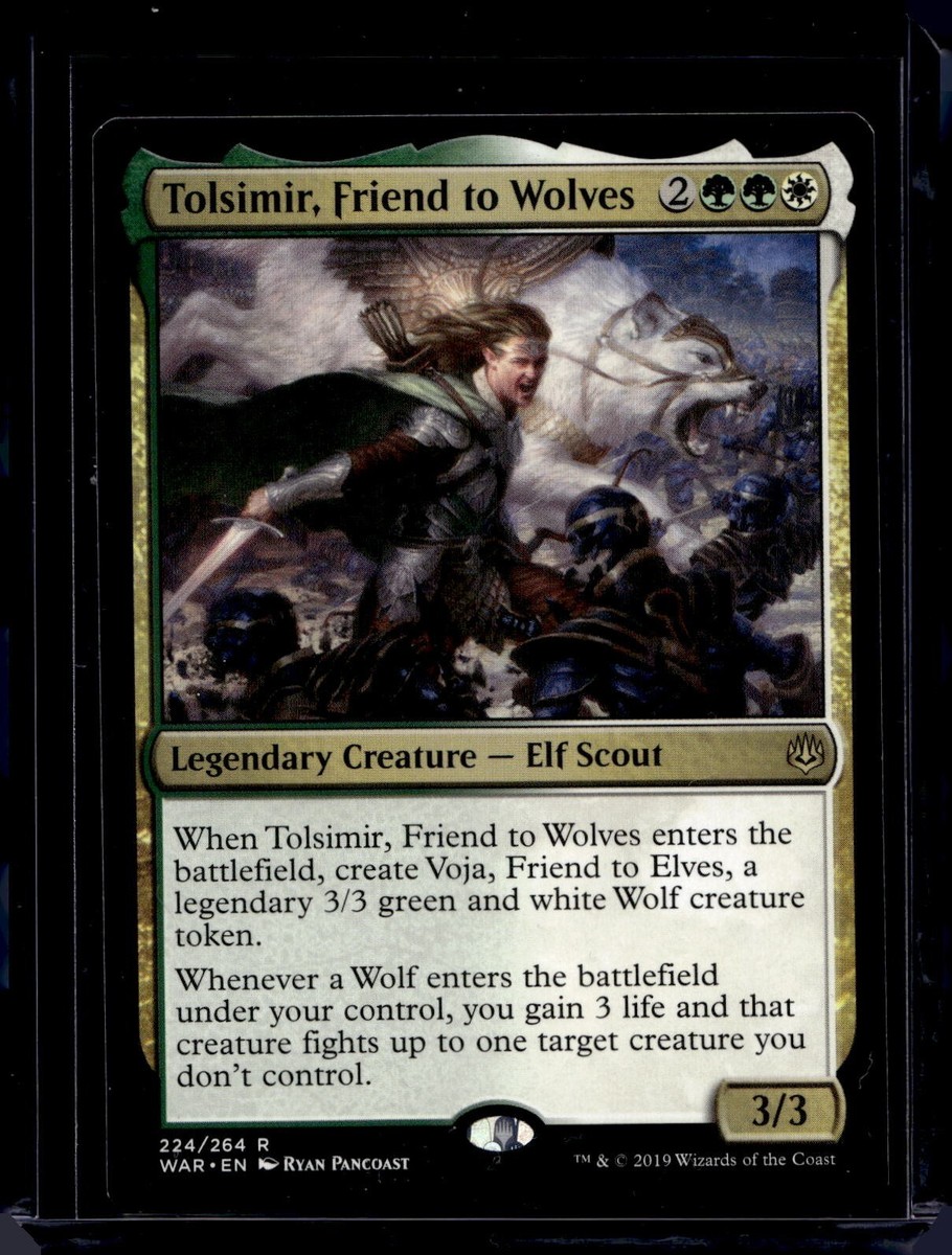 Tolsimir, Friend to Wolves 1x FOIL WAR MTG War of the Spark Rare MINT green white Tolsimir, Friend to Wolves 1x FOIL WAR MTG War of the Spark Rare MINT green white