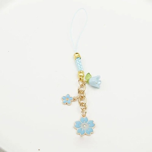 Short Style Phone Strap Flower Mobile Phone Lanyard Car Key - 第 15/20 張圖片
