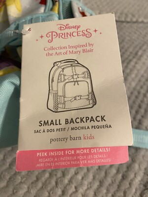 Pottery Barn Kids Aqua Disney Princess Backpack, & lunch box