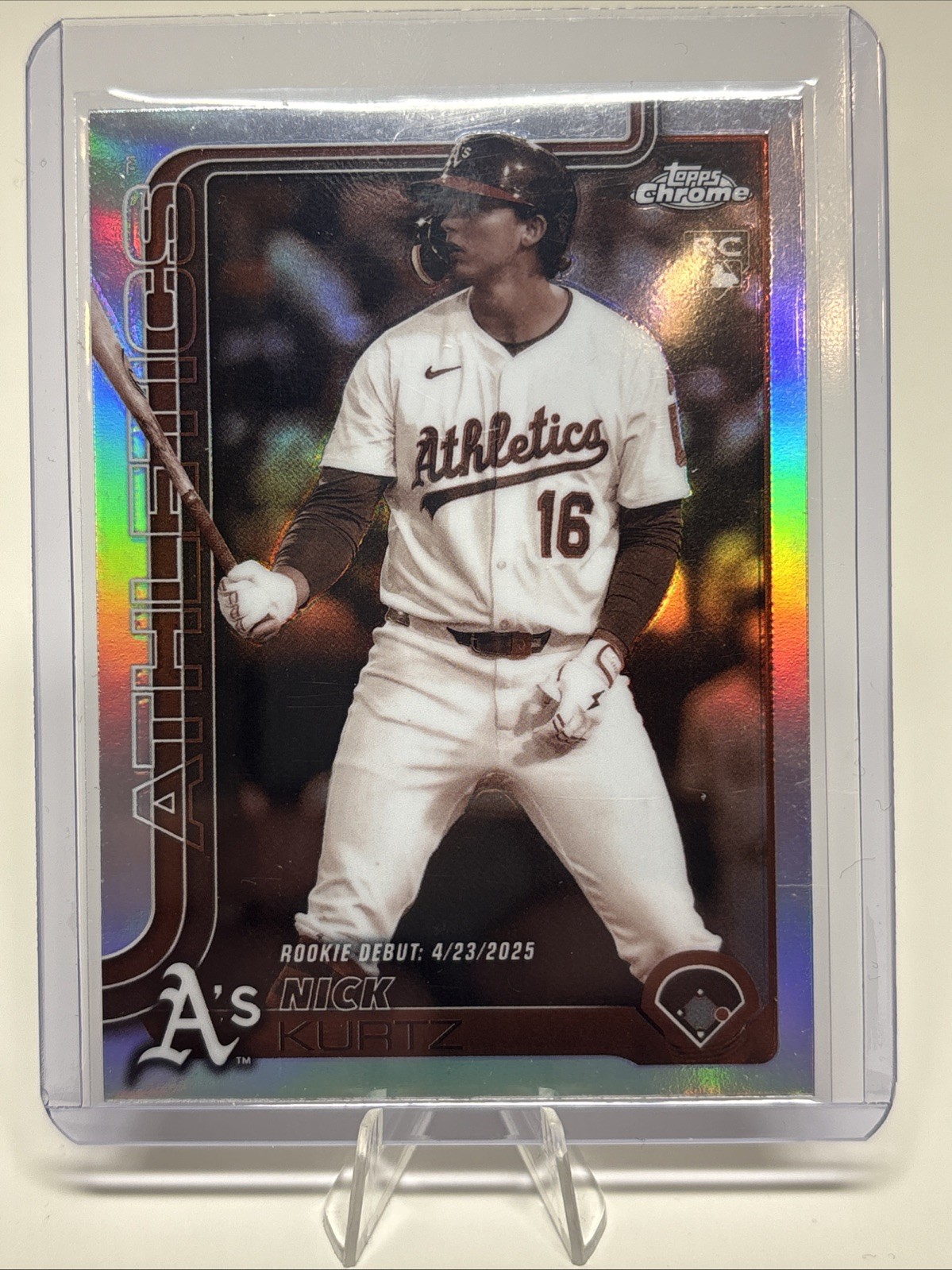 2025 Topps Chrome Update Nick Kurtz Negative Refractor (RC) #USC180