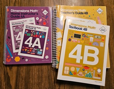 Dimensions Math Home Instructor's Guide 4A & 4B/ Student Textbook 4B