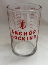 ANCHOR HOCKING MULTIPLE USE! 5 oz GLASS MEASURING CUP TBSP TSP & ML MEASUREMENTS