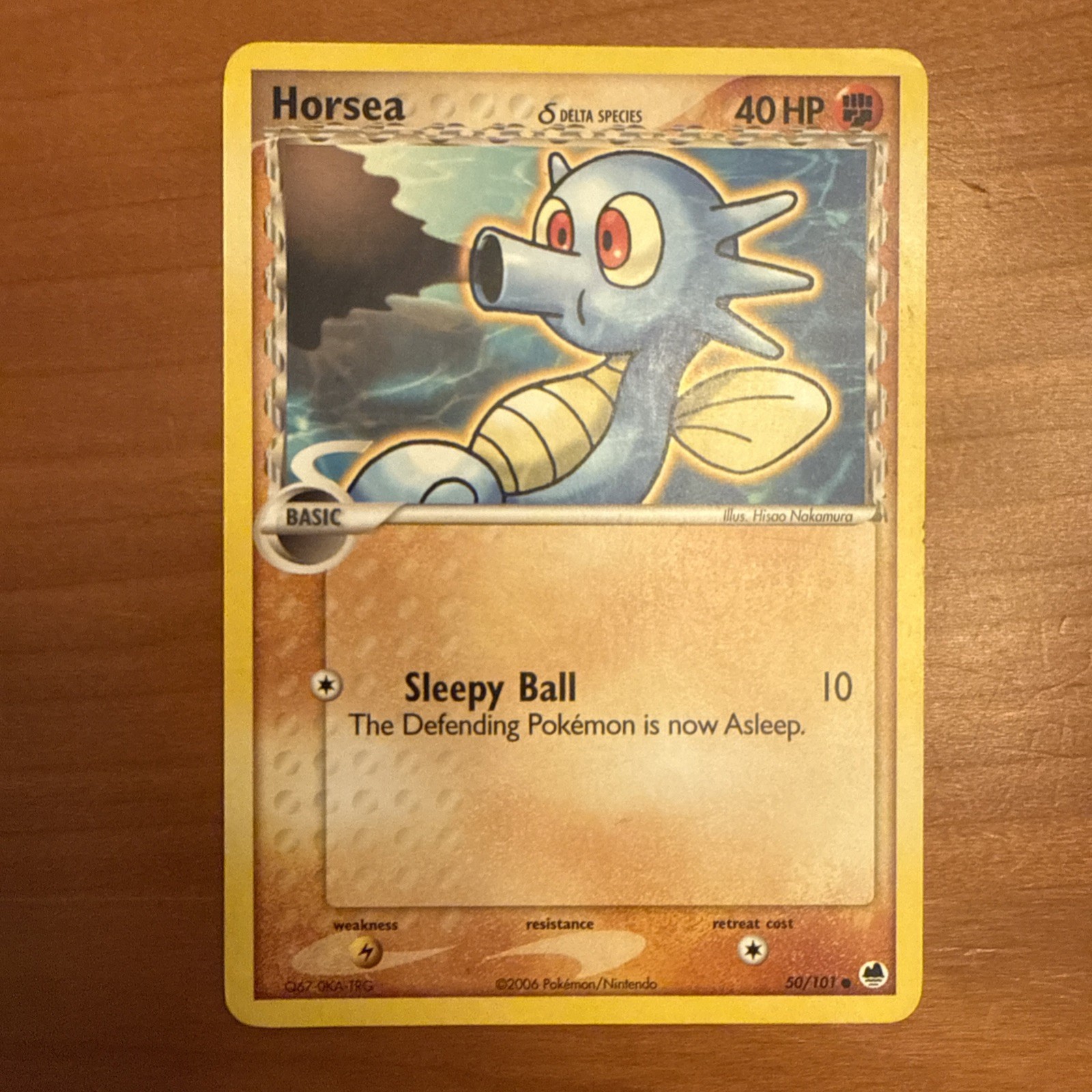 Pokemon Horsea (Delta Species) EX Dragon Frontiers 50/101 LP