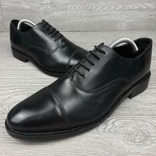Samuel Windsor Shoes Men’s Size 9.5 Black Leather Cap Toe Oxford Dress Shoes