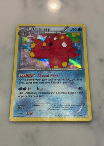 Pokemon Octillery 33/162 BREAKthrough Holo Rare Heavily Played 2015 TCG Card