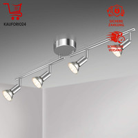 Deckenleuchte 4-Flammig Schwenkbar Chrom Inkl. 4X 4W GU10 LED Lampen 400LM