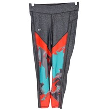 Compression Yoga Pants Under Armour Womens Medium Orange Gray