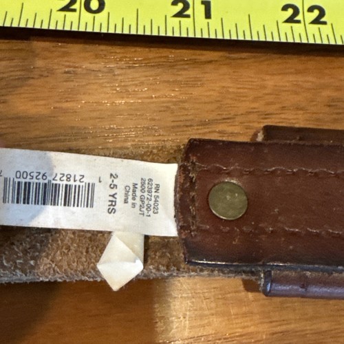 Gap Kids Brown Genuine Leather Boy Kid's Belt Size S, 20"-24" 2-5 Years Old - Picture 5 of 6