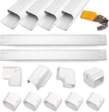 Quick Install 3'' PVC Decorative Cover Kit for Mini Split AC Systems - 17 Ft
