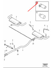 VOLVO XC60 Exhaust System End Pipe 31373941 NEW