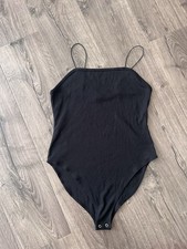 Wild fable Women's Bodysuit Spaghetti Strap Crotch Snap Square neck Size L, NWOT