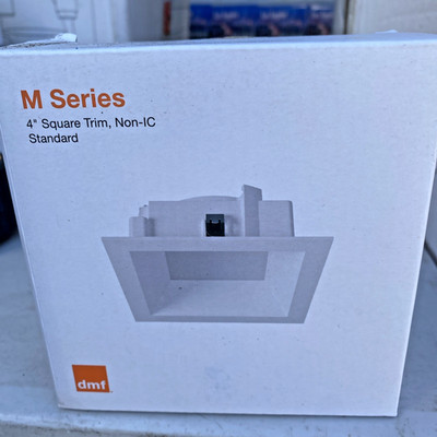 NEW IN BOX DMF Lighting M4TSDWH 4'' M-Series Square Standard Trim White