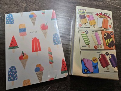 2 x Ice Lolly Themed Notebooks 
