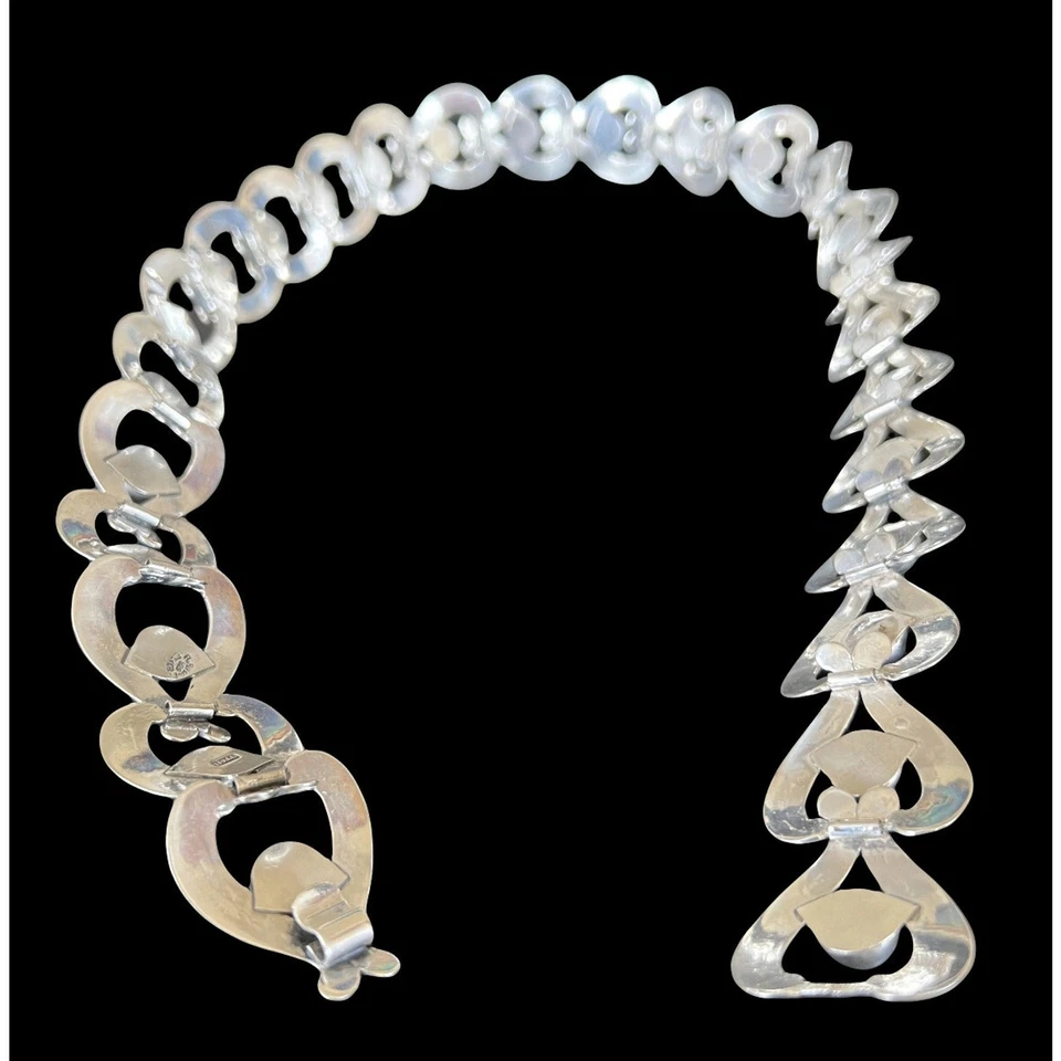 "Cinturón retro vintage R. Rivera Taxco México plata esterlina 30"" 206 g RARO" Foto 3 de 4