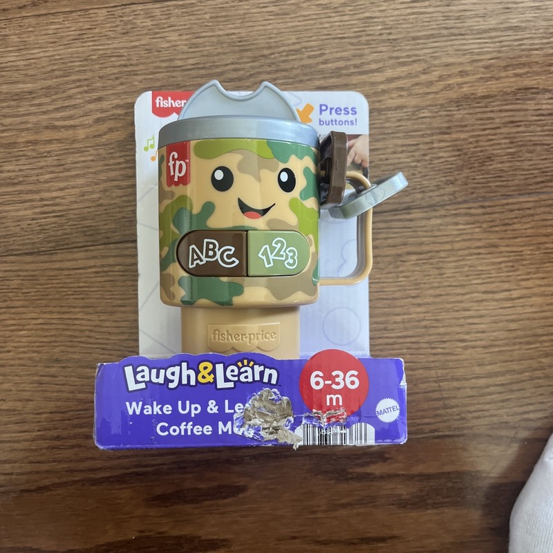 New Camouflage Fisher-Price Laugh & Learn Wake Up & Learn Coffee Mug