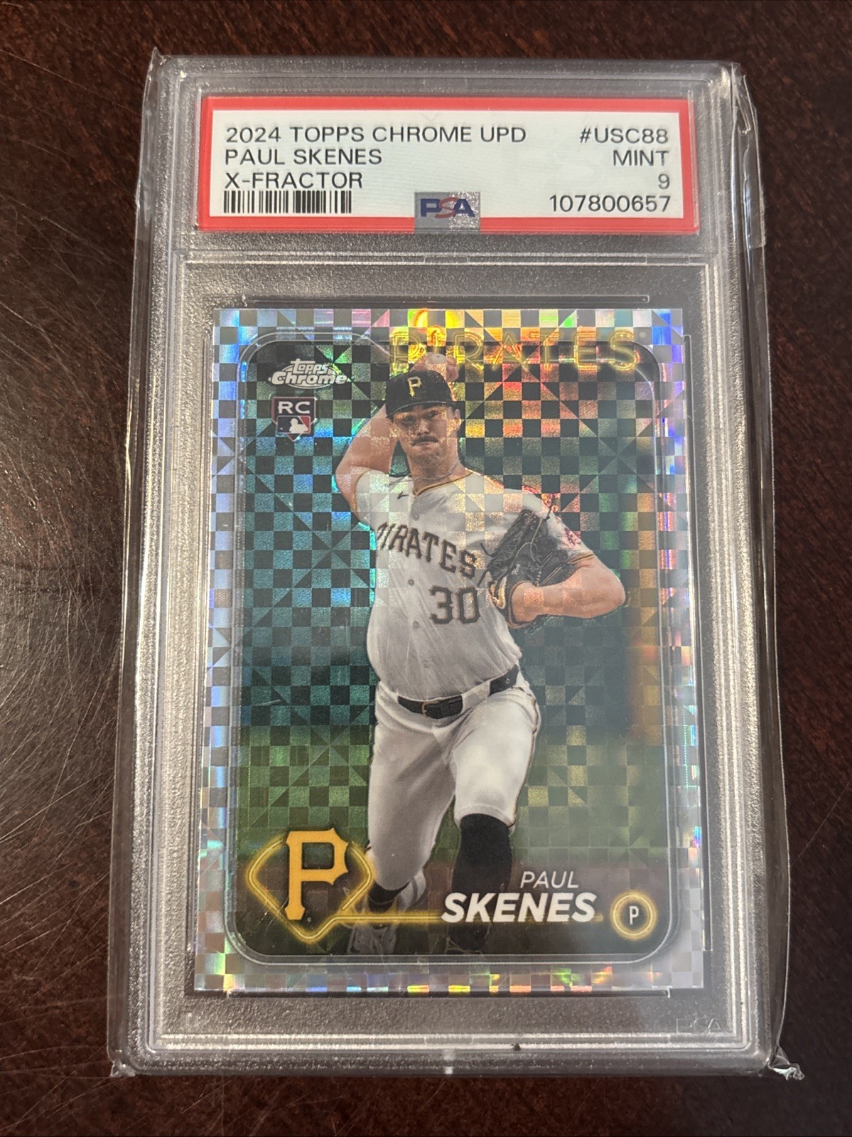 2024 Topps Chrome Update Series - Paul Skenes #USC88 X-Fractor (RC) PSA 9