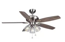 Hampton Bay Rockport 52 in. Indoor LED Brushed Nickel