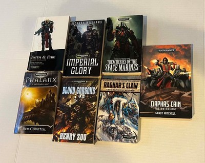Warhammer 40K 7 book Lot Imperial Glory Faith Fire Ciaphas Cain Ragnars Claw