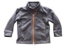 Columbia Toddler Fleece Jacket Gray Full Zip 2T Lightweight Warm